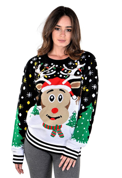 SoCal Look Youth Ugly Christmas Sweater Rudolph The Red Nose Pullover