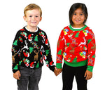 SOCAL LOOK Kids Ugly Christmas Sweater - Black Long Sleeve Cute Festive Holiday Xmas Pullover for Boys & Girls