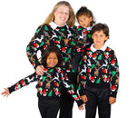 SOCAL LOOK Kids Ugly Christmas Sweater - Black Long Sleeve Cute Festive Holiday Xmas Pullover for Boys & Girls