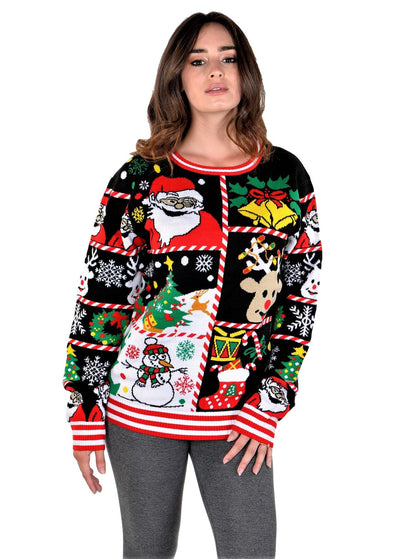 SoCal Look Youth Ugly Christmas Sweater Santa Clause Snowman Pullover