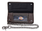 Dickies Men's Leather Trucker Wallet with Chain