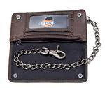 Dickies Men's Leather Trucker Wallet with Chain