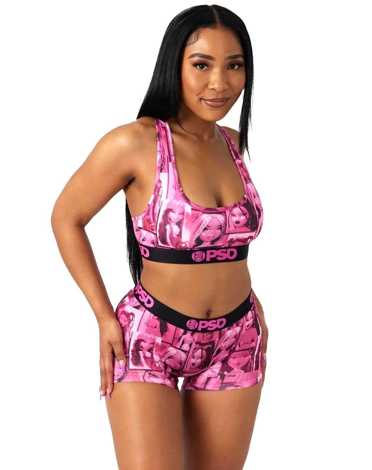 PSD Womens Sports Bra Bratz Collage Multi