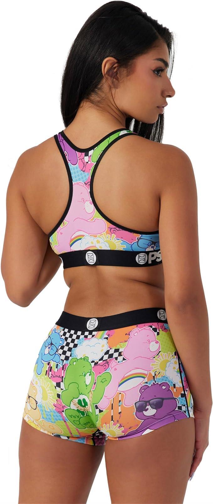 PSD Women's Care Bears Splash Sports Bra Multicolor