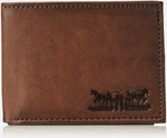 Levi's Men's RFID Bifold Leather Wallet Slim Classic Billfold