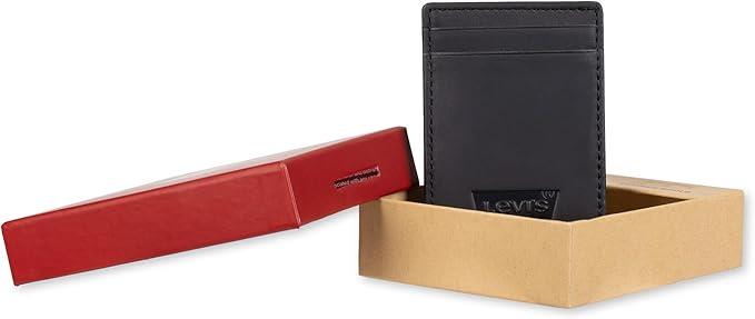 Levi's Men's RFID Magnetic Front Pocket Card Case  Slim Wallet