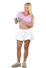 Socal Look Women's Sleeveless V-Neck Crop Top in Stretchable Viscose