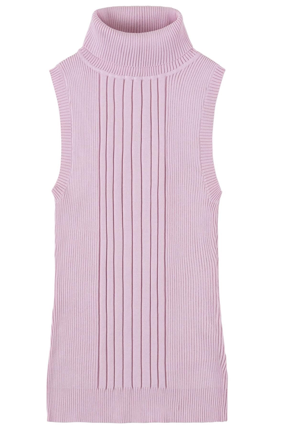 Socal Look Ribbed Women’s Sleeveless Turtleneck Top Y2K Cute