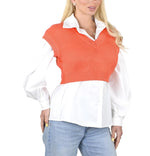 Socal Look Women's Sleeveless V-Neck Crop Top in Stretchable Viscose