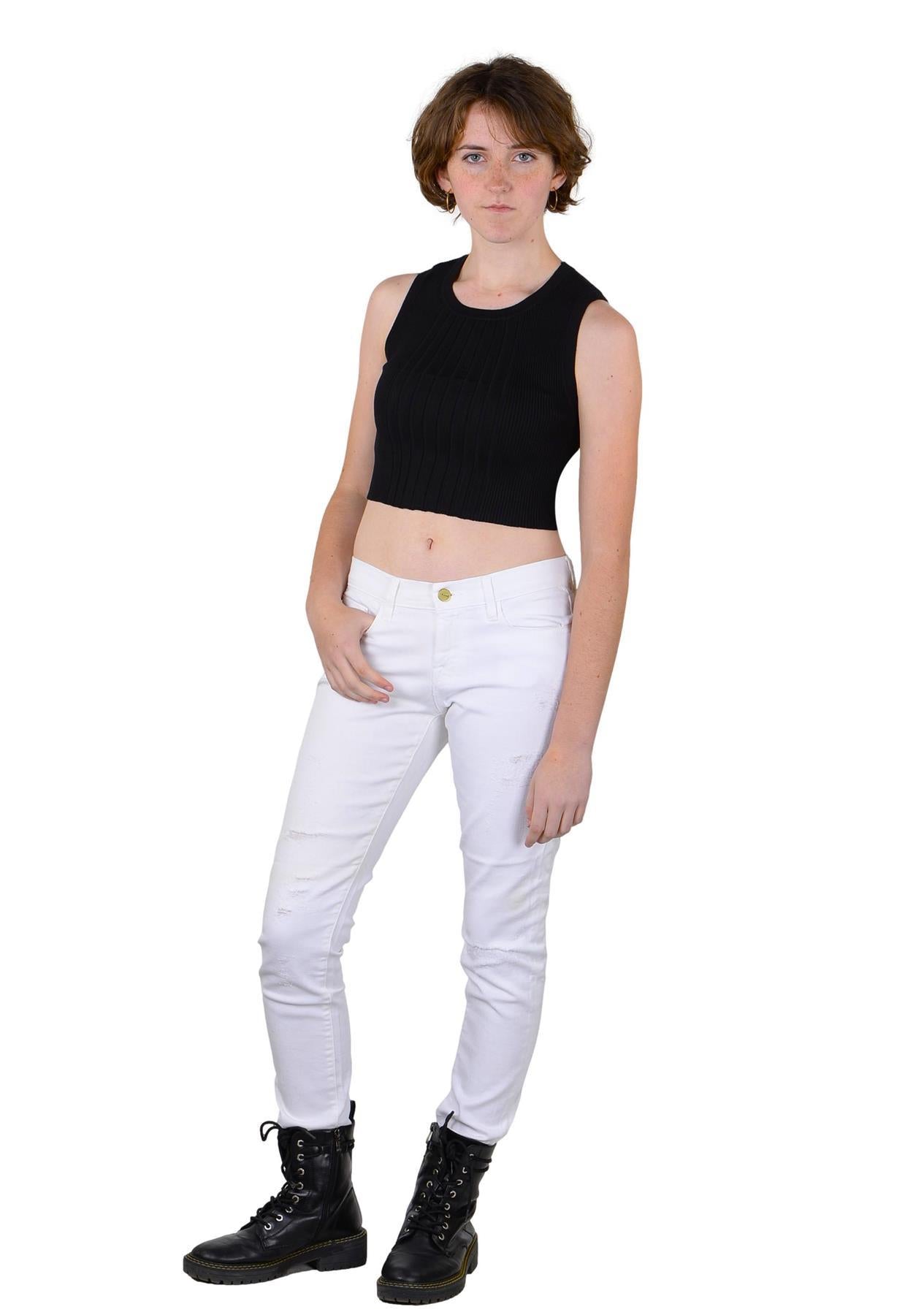 Socal Look Women’s Ribbed Knit Sleeveless Crop Tank Top