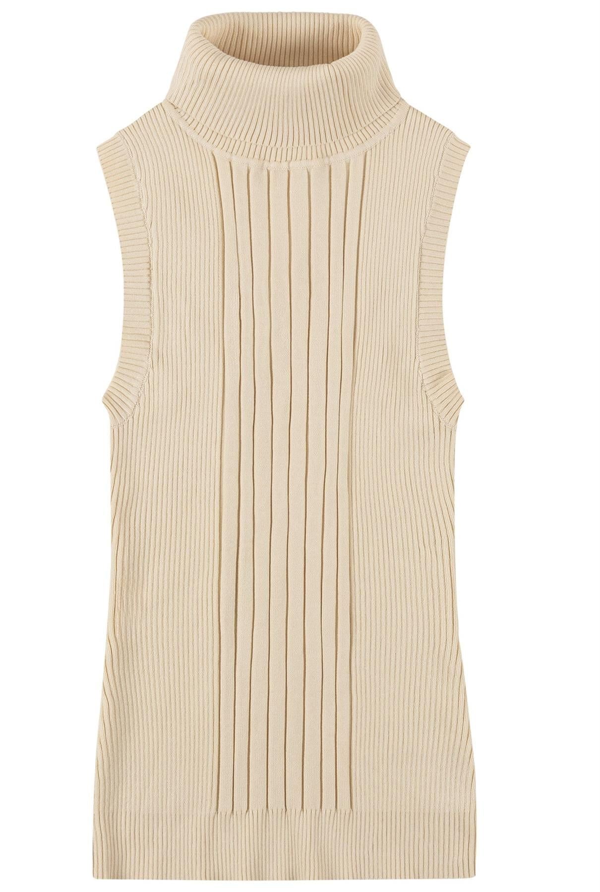 Socal Look Ribbed Women’s Sleeveless Turtleneck Top Y2K Cute