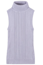 Socal Look Ribbed Women’s Sleeveless Turtleneck Top Y2K Cute