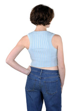 Socal Look Women’s Ribbed Knit Sleeveless Crop Tank Top