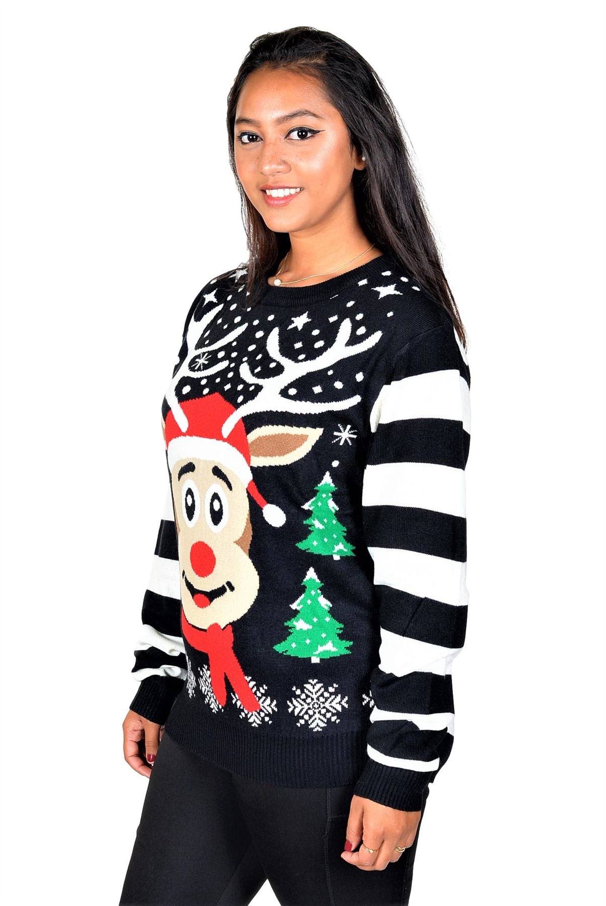 Kesis Women's Ugly Christmas Sweater, Long Sleeve Crew Neck Acrylic Holiday Pullover
