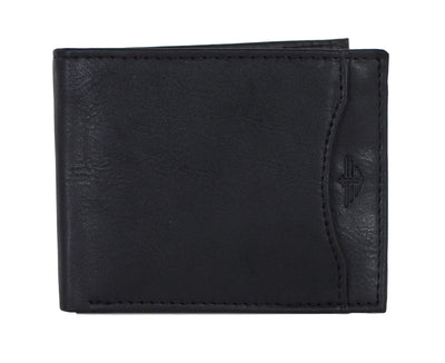 Dockers Mens Rfid Blocking Bifold Passcase Wallet Black