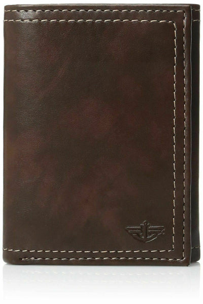 Dockers Men's RFID-Security Blocking Trifold Wallet with Zipper Closure