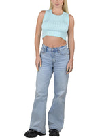 Socal Look Women’s Ribbed Knit Sleeveless Crop Tank Top