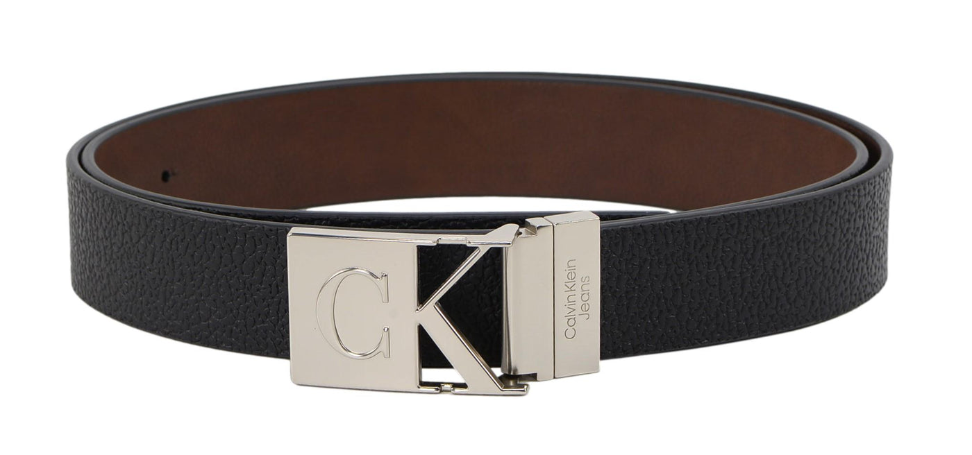 Calvin Klein Women's Monogram Logo Plaque Reversible Belt