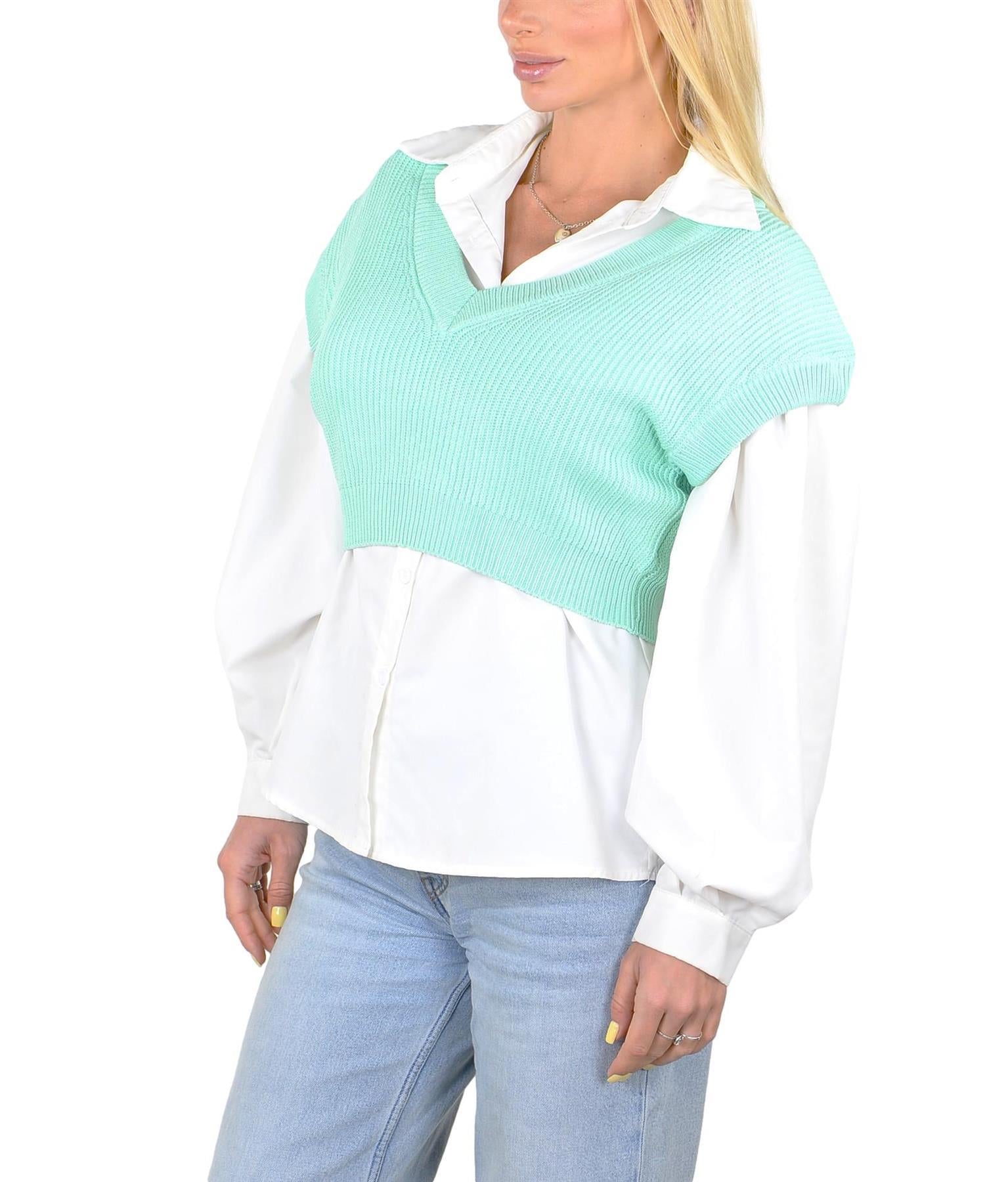 Socal Look Women's Sleeveless V-Neck Crop Top in Stretchable Viscose