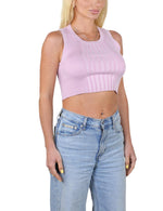 Socal Look Women’s Ribbed Knit Sleeveless Crop Tank Top
