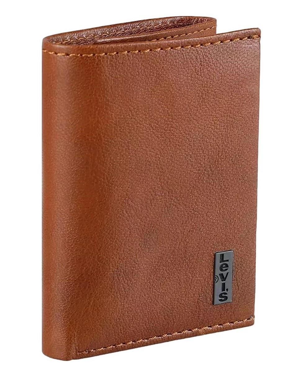 Levi's Men's RFID Trifold Leather Wallet -Slim Classic Billfold