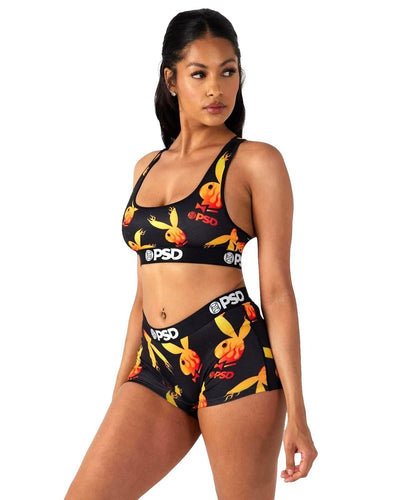 PSD Women's Playboy Flames Sports Bra Multicolor