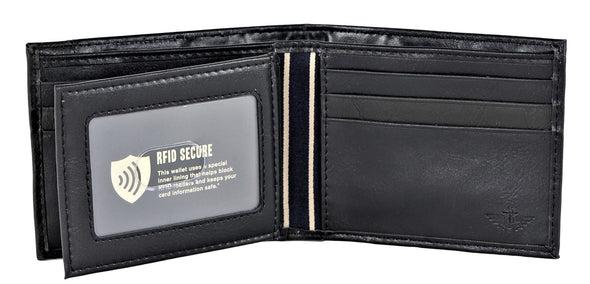 Dockers Men's RFID-Blocking Extra Capacity Slimfold Wallet Black