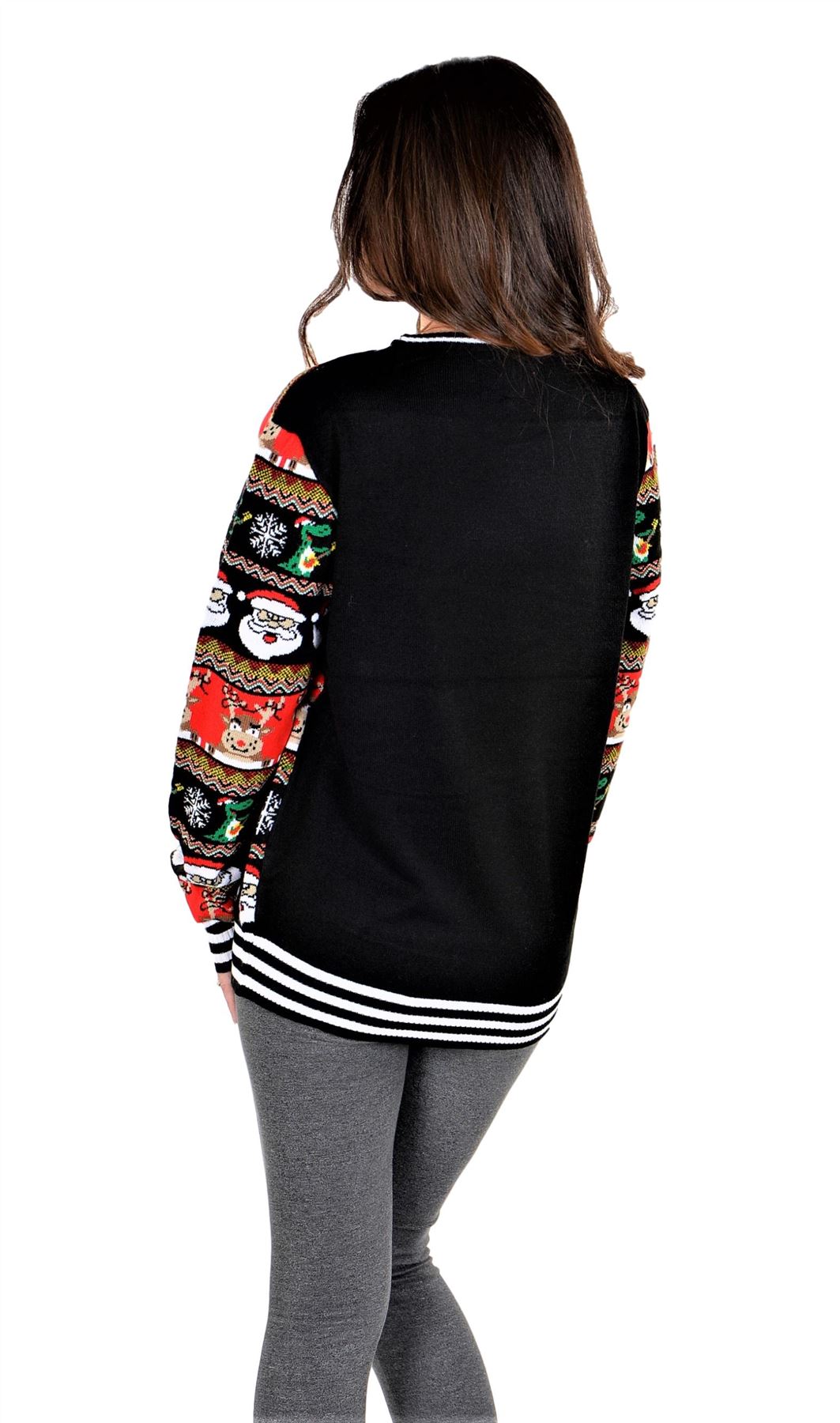 SOCAL LOOK Multicolor Unisex Youth Festive Ugly Christmas Sweater Funny Cute Santa Holiday Xmas Pullover for Big Boys & Girls
