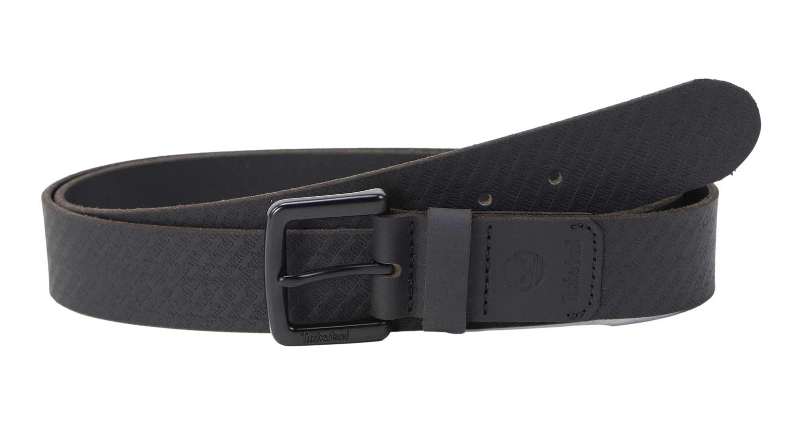 Timberland Men's 1.49 Inches Wide Genuine Leather Repeat Logo Belt