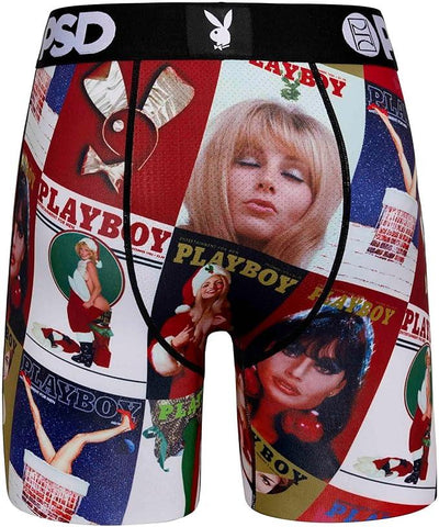 PSD Men's Playboy Xmas Covers Boxer Briefs Multi Color