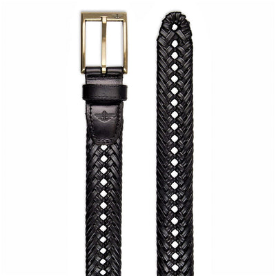 Dockers Men's 1.25 in (32MM) Big & Tall V-Weave Braided Leather Belt