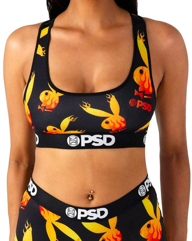 PSD Women's Playboy Flames Sports Bra Multicolor