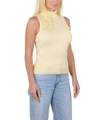 Socal Look Ribbed Women’s Sleeveless Turtleneck Top Y2K Cute