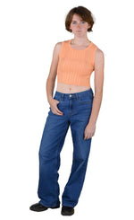 Socal Look Women’s Ribbed Knit Sleeveless Crop Tank Top