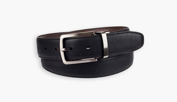 Dockers Men's 35MM Reversible Feather Edge Stretch Casual Belt Brown Black