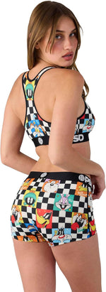 PSD Women Boy Shorts - LT Check Full Coverage Stretch Underwear