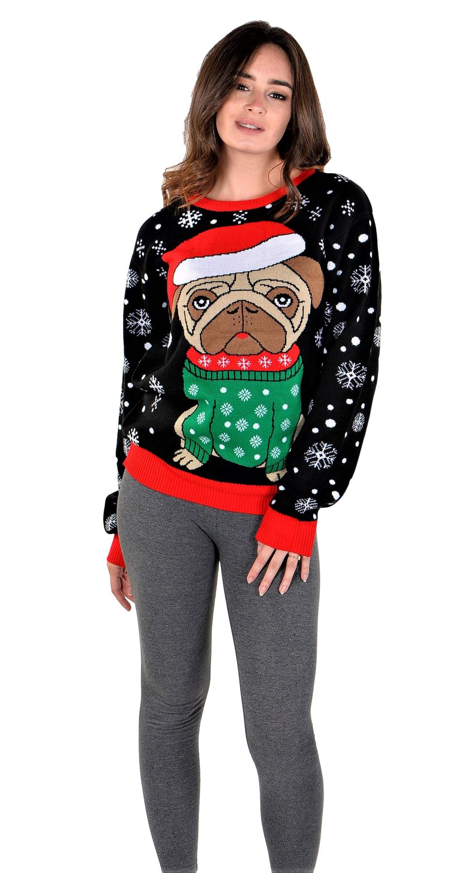 Shirtgeil Christmas Is Coming Ugly Christmas Maglia da Donna a Maniche Lunghe Small Nero Shirtgeil Christmas Is Coming Ugly Christmas Maglia da Donna a Maniche Lunghe Small Nero