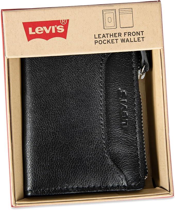 Levi's Men's RFID Magnetic Front Pocket Card Case  Slim Wallet