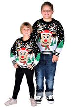 SOCAL LOOK Kids Ugly Christmas Sweater, Multicolor Long Sleeve Unisex Children Funny Festive Cute Rudolph Holiday Xmas Pullover for Boys & Girls