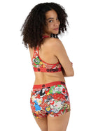 PSD Women Sports Bra Looney Holiday - Racerback, Breathable Microfiber Fabric