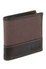 Timberland Men's Genuine Leather Bifold Passcase Wallet with Flip ID Pocket