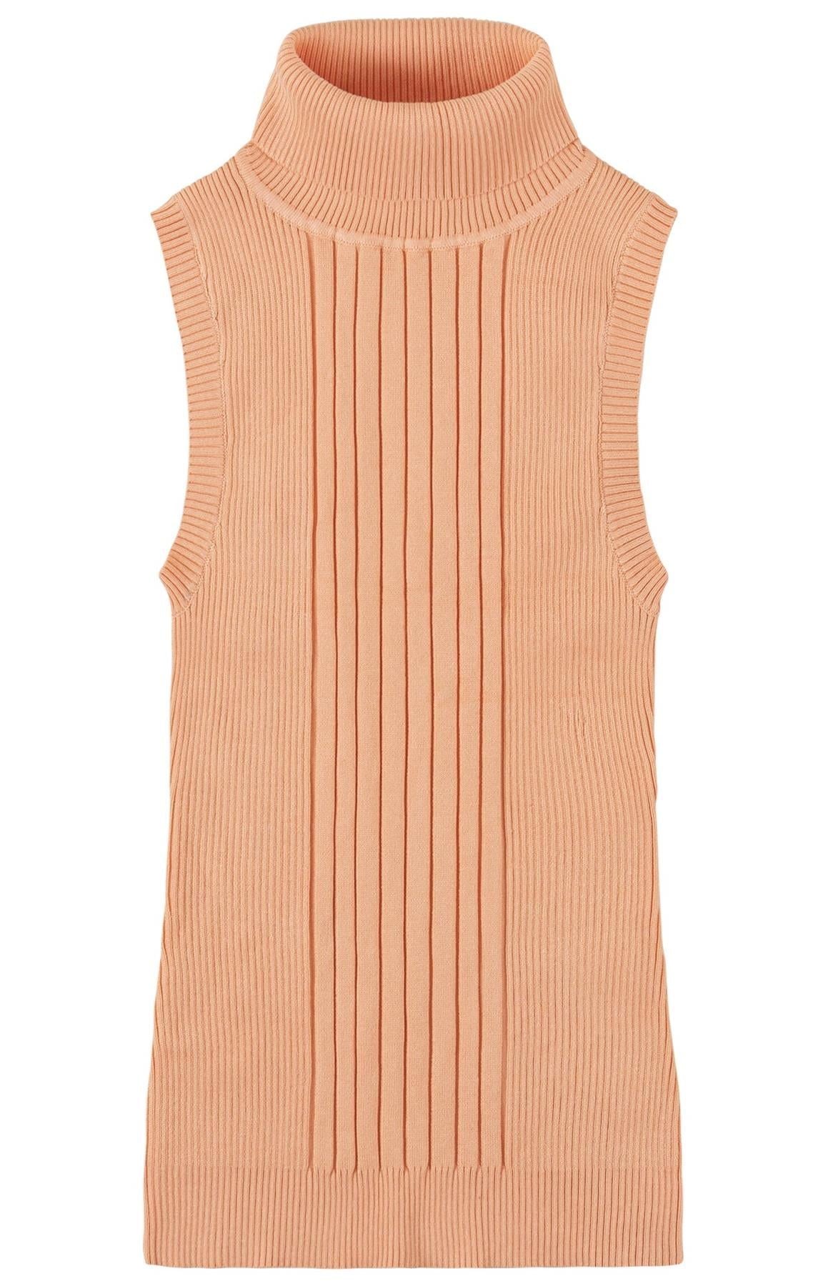 Socal Look Ribbed Women’s Sleeveless Turtleneck Top Y2K Cute