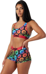 PSD Women's Neon Smiles Sports Bra Multicolor