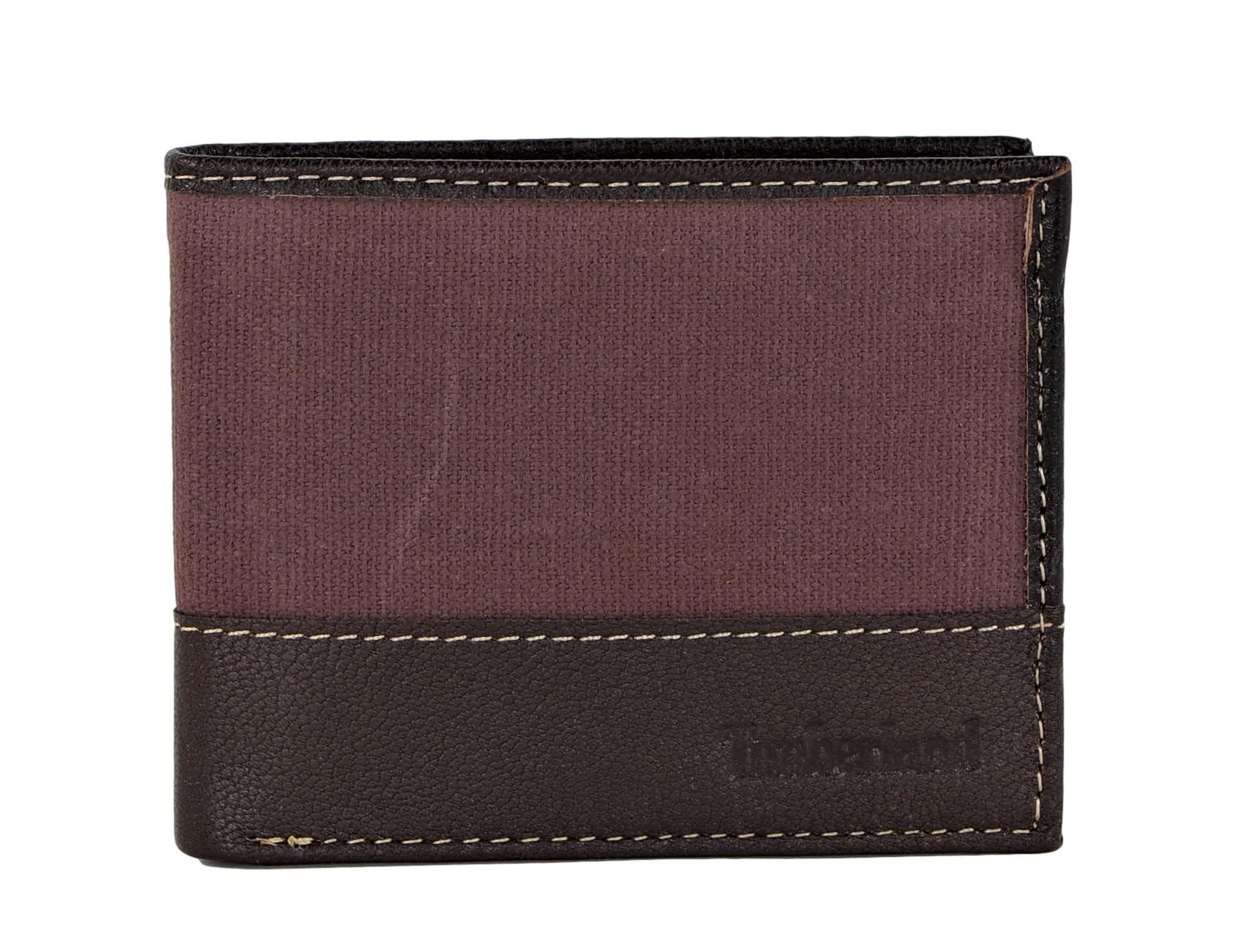 Timberland Men's Genuine Leather Bifold Passcase Wallet with Flip ID Pocket