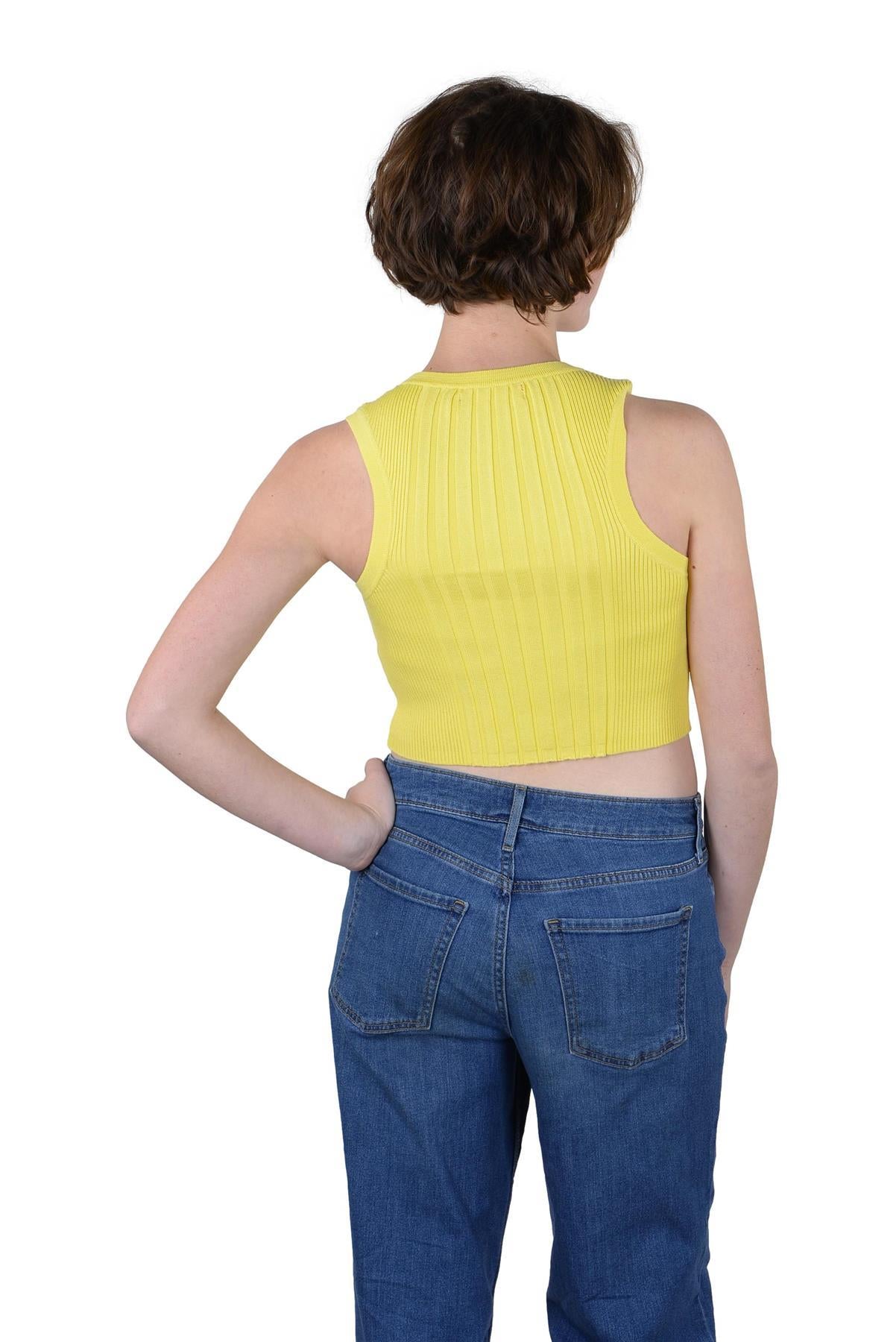 Socal Look Women’s Ribbed Knit Sleeveless Crop Tank Top