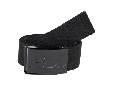 FILA Men's 2-in-1 Military Web Belt One Size Adjustable 1.37" Wide Logo Buckle