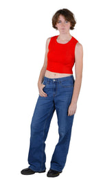 Socal Look Women’s Ribbed Knit Sleeveless Crop Tank Top