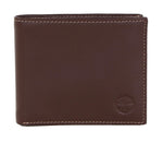 Timberland Men's Genuine Leather Bifold Passcase Wallet with Flip ID Pocket