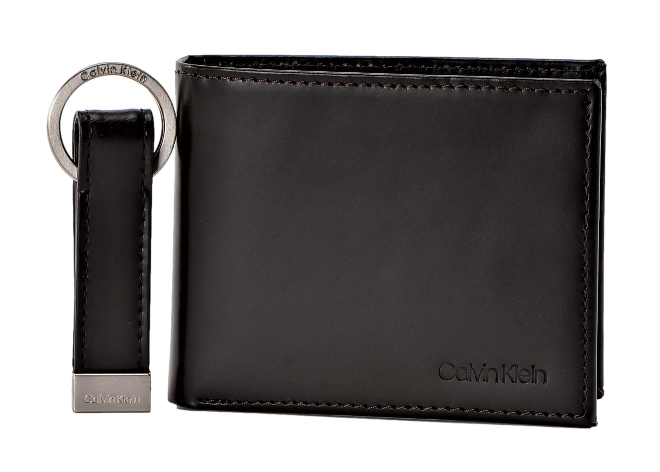 Calvin Klein Saffiano Leather Slim Bifold Wallet for Men