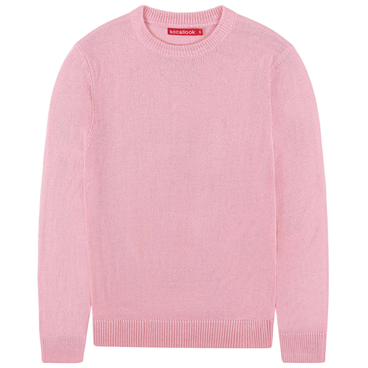 Socal Look Men's Sweater Crew Neck Long Sleeve Acrylic Pullover